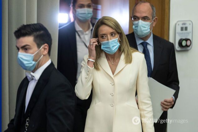 Нова глава Європарламенту заявила, що Україна в небезпеці, але не згадала РФ