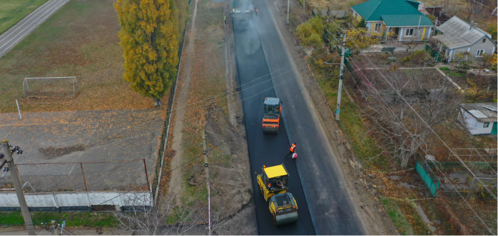 В Одесской области 'Большая стройка' прокладывает качественную дорогу через Овидиополь