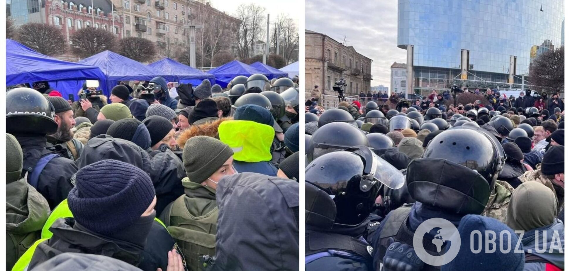 Под зданием Печерского суда произошли стычки: в партии Порошенко выступили с заявлением. Видео