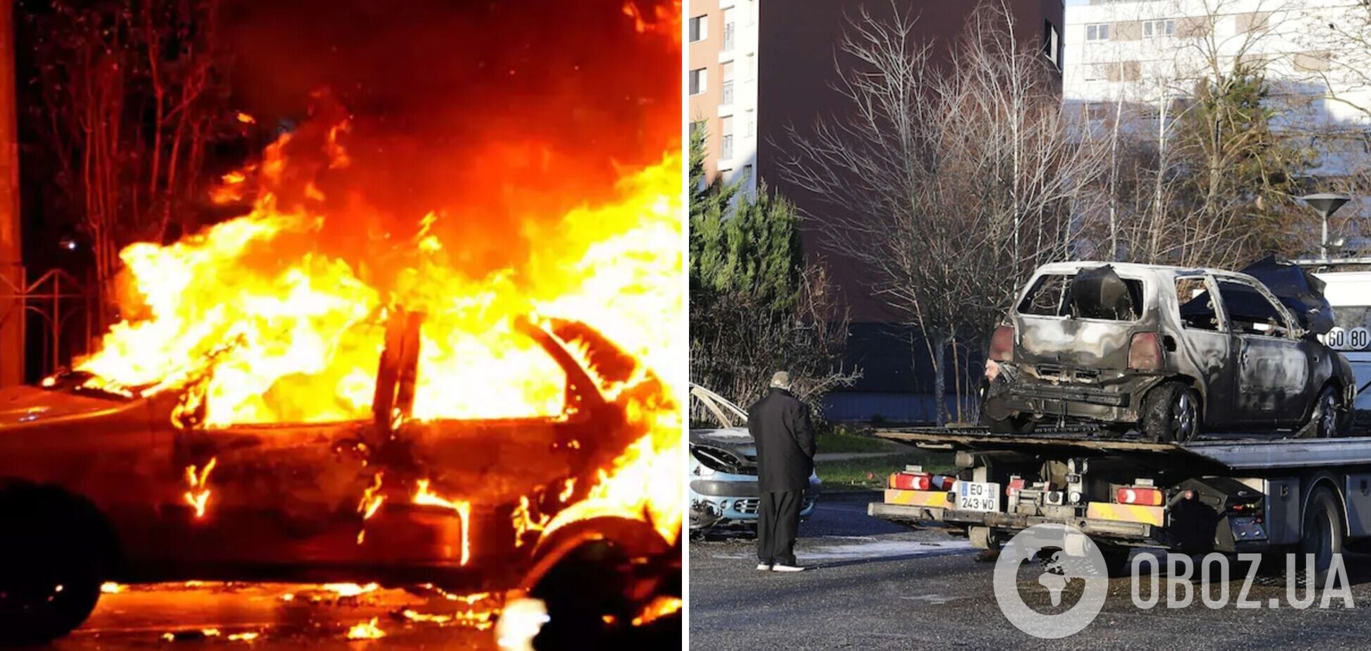 Во Франции в новогоднюю ночь сожгли почти 900 авто, задержаны сотни людей. Фото и видео