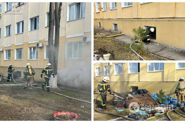 В Херсоне вспыхнул пожар в больнице, эвакуировали десятки людей. Фото и видео