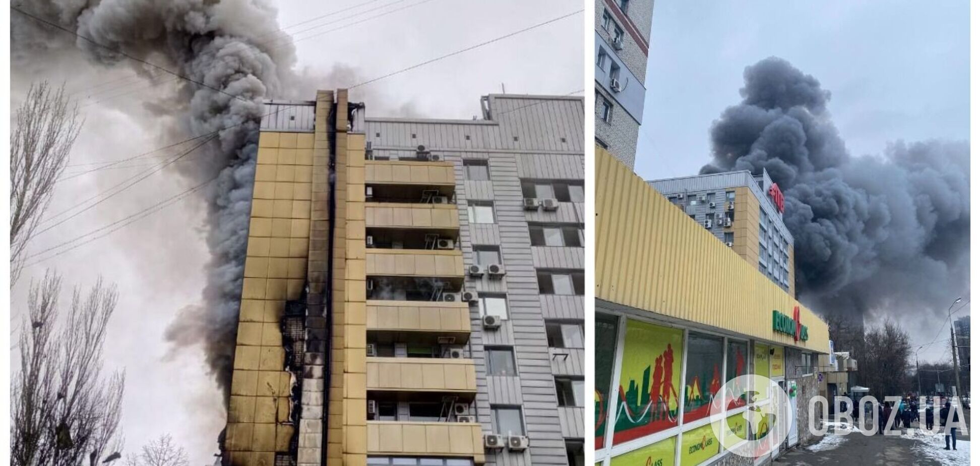 У Дніпрі сталася потужна пожежа у головному офісі АТБ: горіли 9 поверхів. Фото і відео