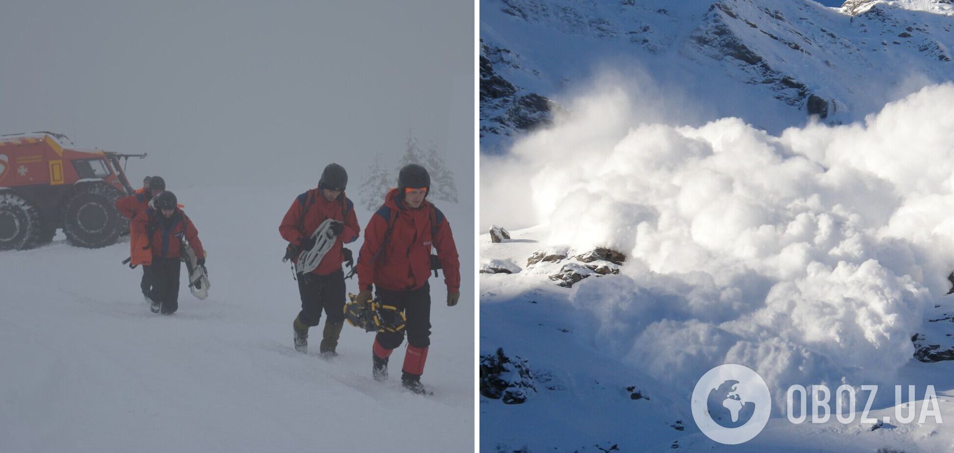 На Закарпатті снігова лавина накрила групу туристів. Фото та деталі НП