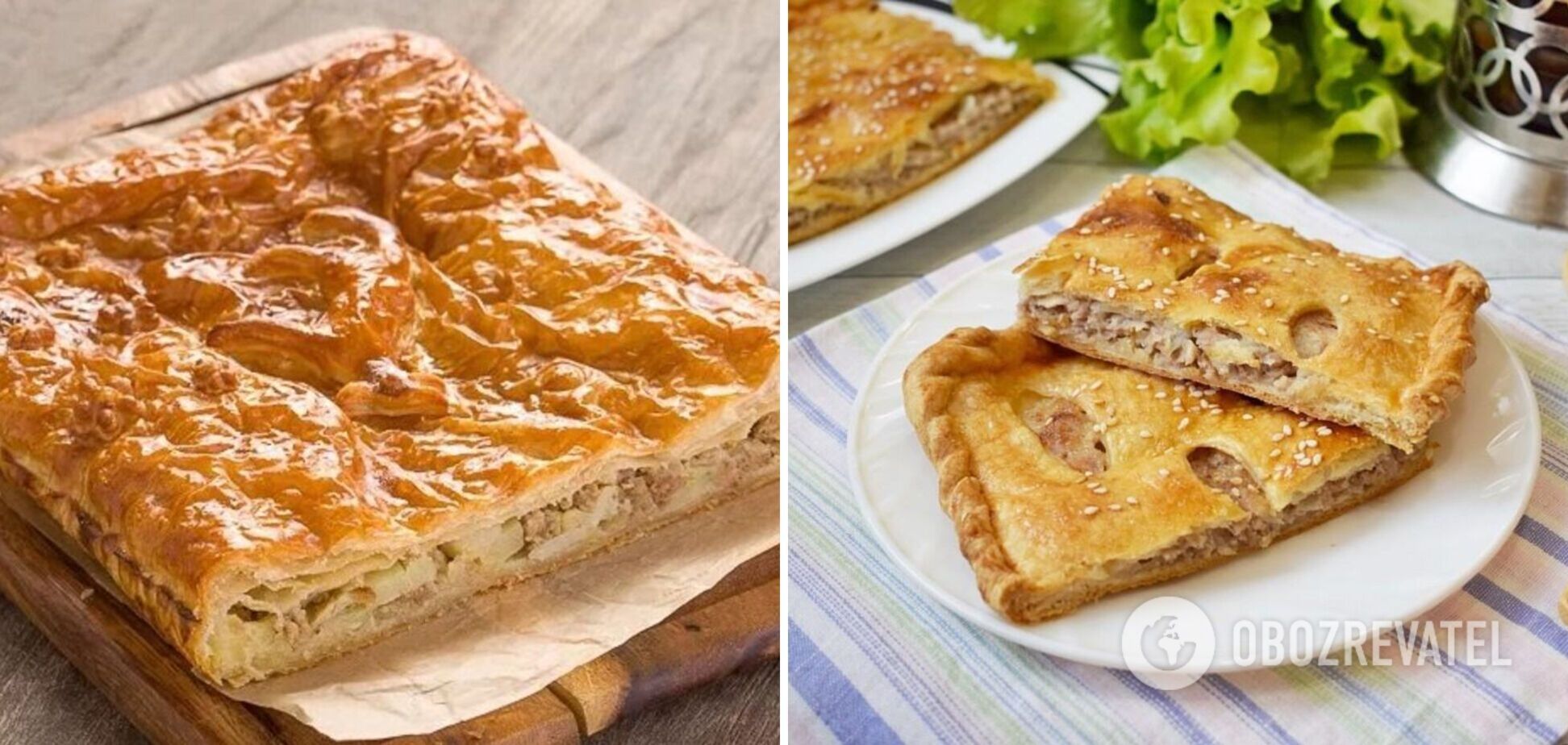 Пиріг з фаршем на листковому тістові: що швидко приготувати на обід чи вечерю
