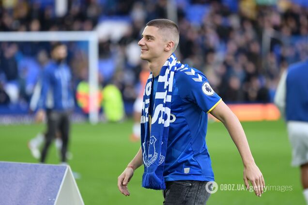 Миколенко обратился к фанатам 'Эвертона' после посещения матча