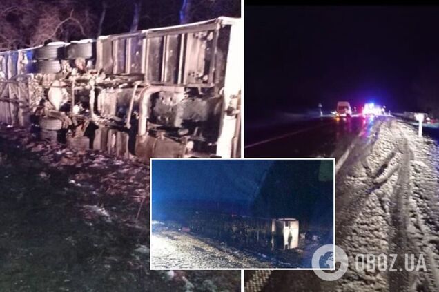 На Львовщине перевернулся пассажирский автобус, ехавший в Польшу: стало известно о состоянии пострадавших. Фото и видео