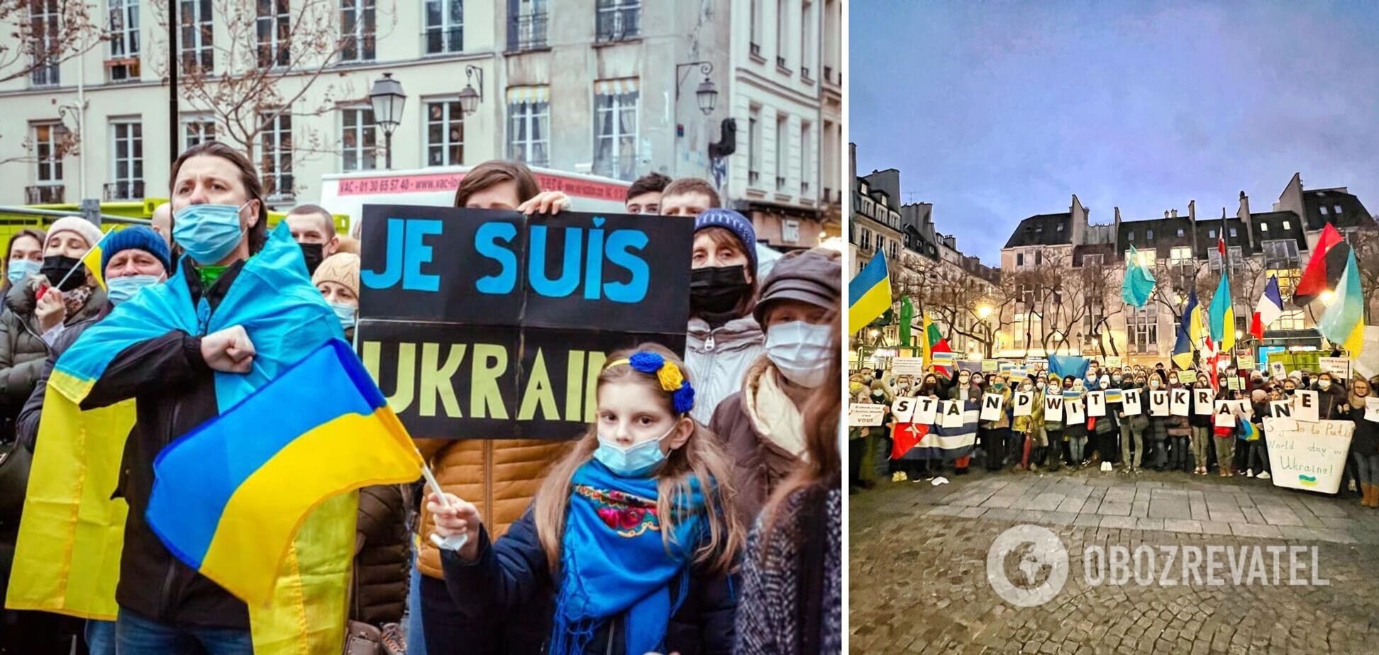 Демонстрация в Париже в поддержку Украины: диктаторов не задабривают, их побеждают вместе