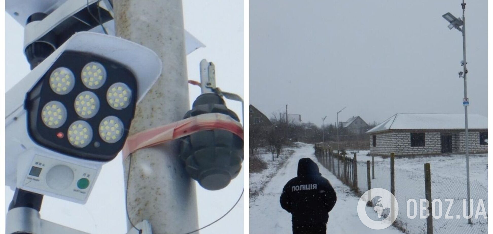 Хотел отпугнуть воров: на Одесщине мужчина развесил на столбах муляжи гранат, делом занялась полиция. Фото