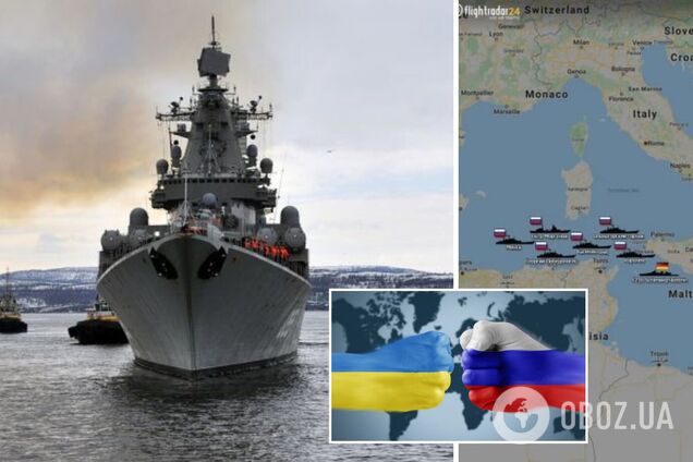 Россия направила боевые корабли в Средиземное море: в Пентагоне заговорили о втором фронте украинского кризиса. Карта
