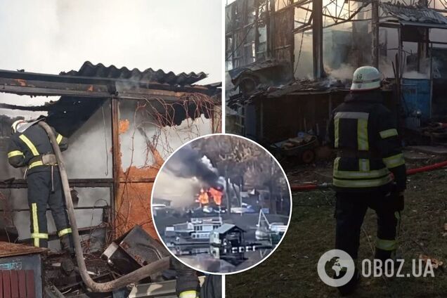 Пожежа на території яхт-клубу