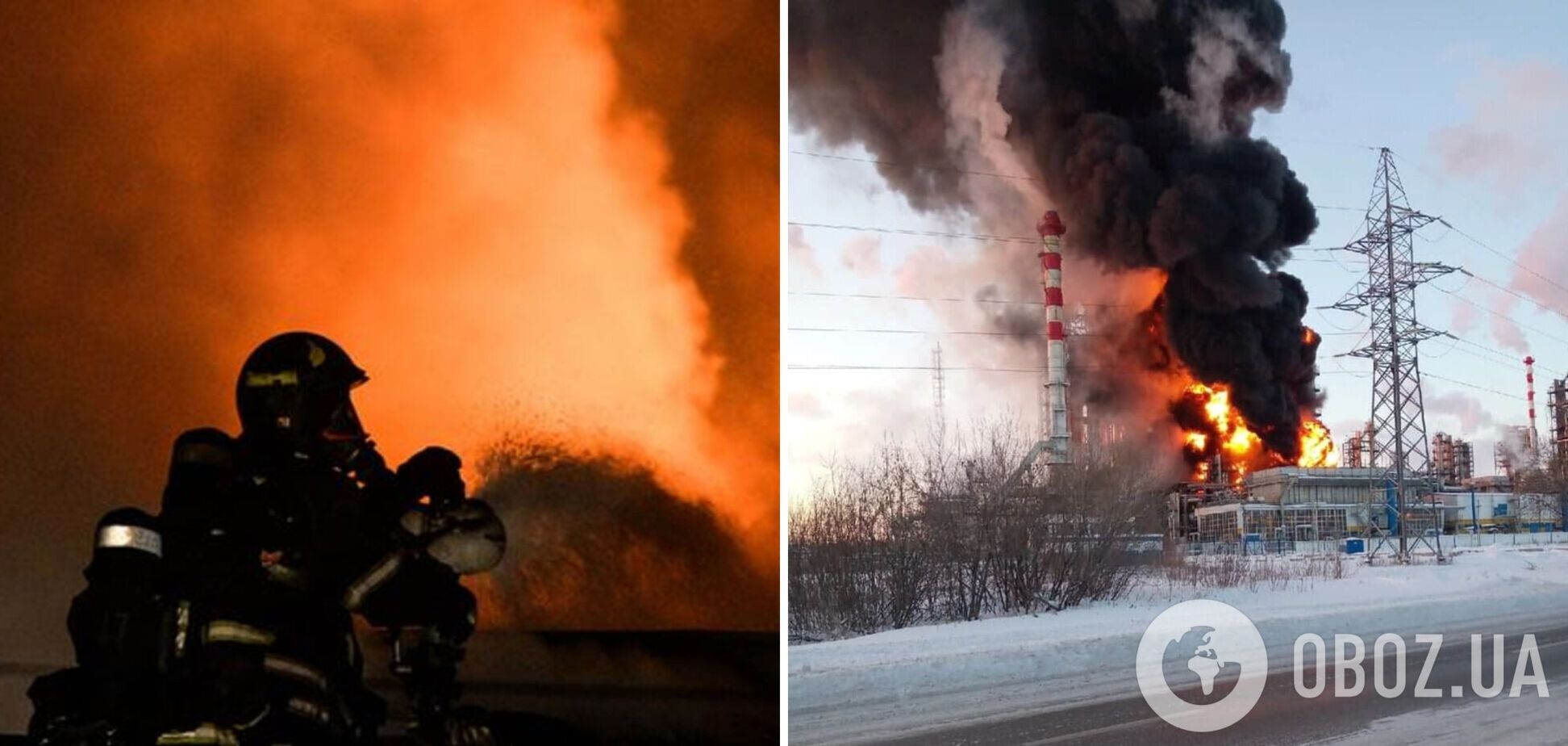 В Тюмени произошел пожар на нефтеперерабатывающем заводе