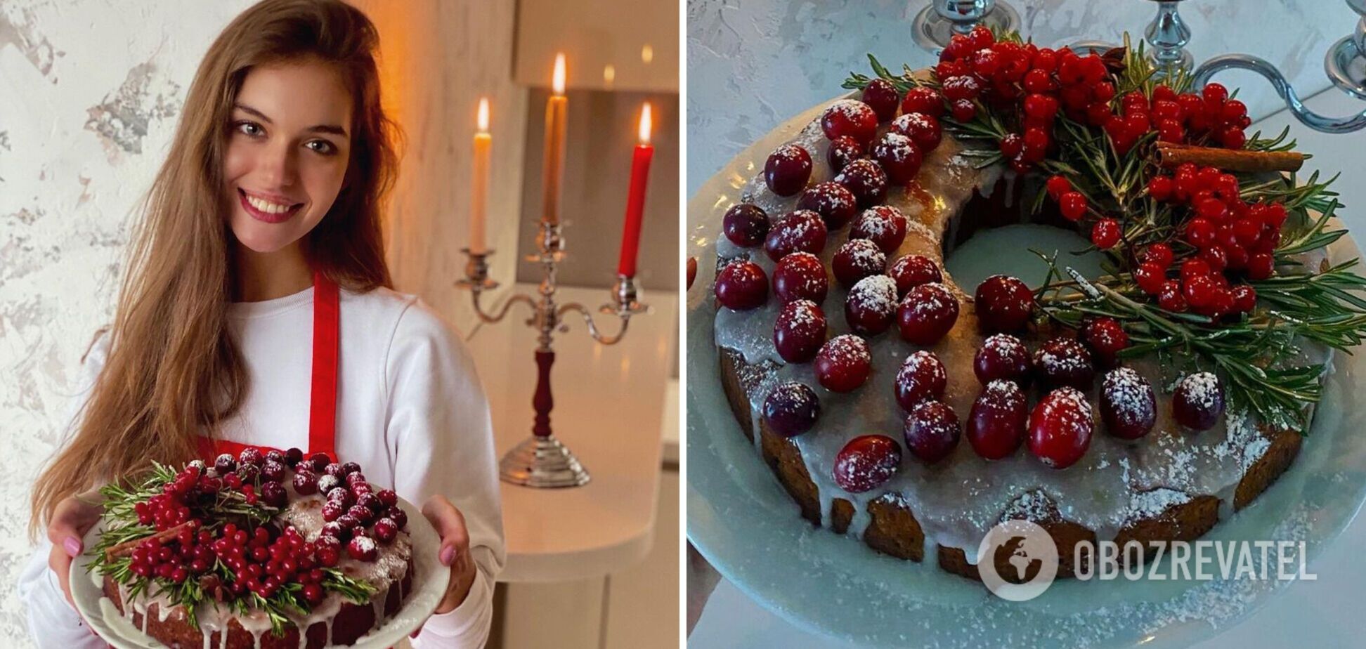 Александра Кучеренко поделилась рецептом рождественского пирога 