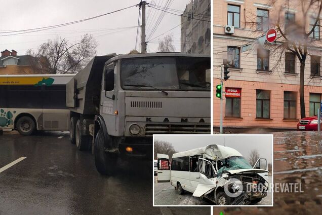 В Днепре из-за гололедицы массовые ДТП: город превратился в каток. Видео