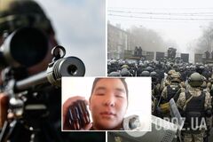 Російського снайпера, котрий воював на Донбасі, відправили 'миротворцем' до Казахстану. Відео