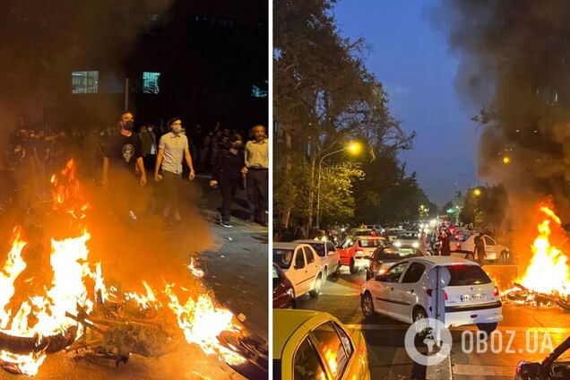 В Иране демонстранты начали жечь полицейские участки и автомобили силовиков. Видео