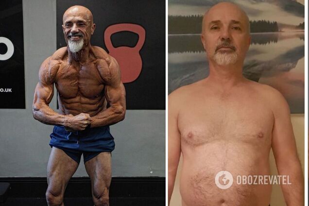 60-летний мужчина за 10 месяцев превратился в бодибилдера, испугавшись диабета