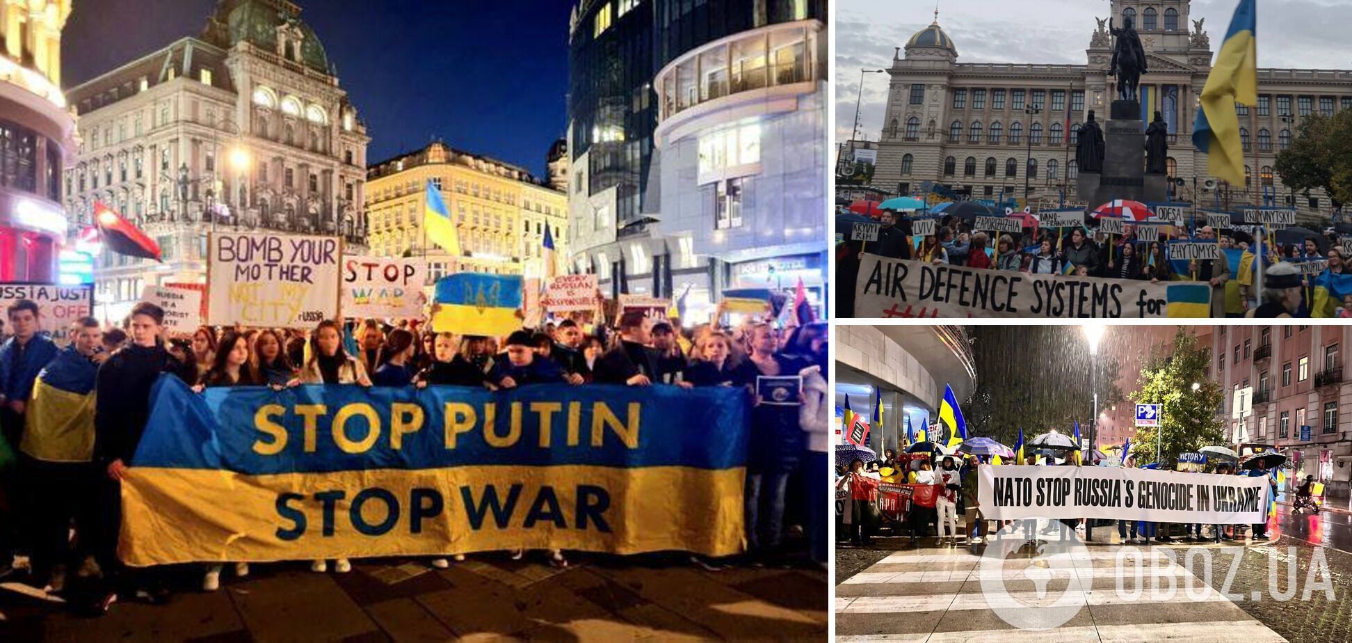 В Лондоне, Вене, Париже и других городах мира вышли на акции протеста против российского геноцида в Украине. Фото и видео