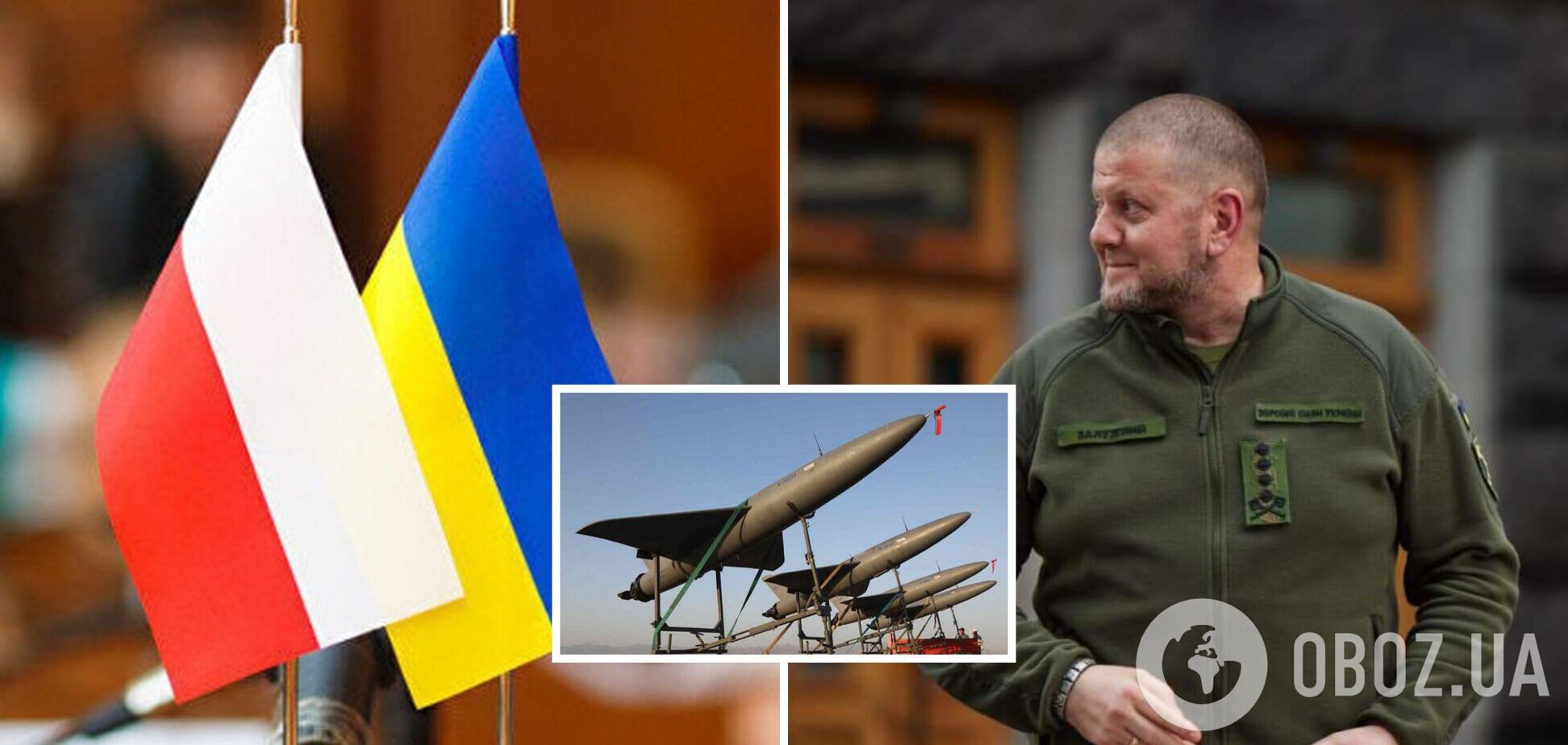 Залужний подякував Польщі за підготовку українських зенітників: збили 9 із 11 іранських Shahed-136
