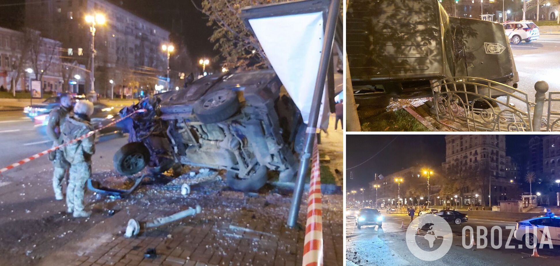 ДТП на перехресті Хрещатика та Богдана Хмельницького у Києві