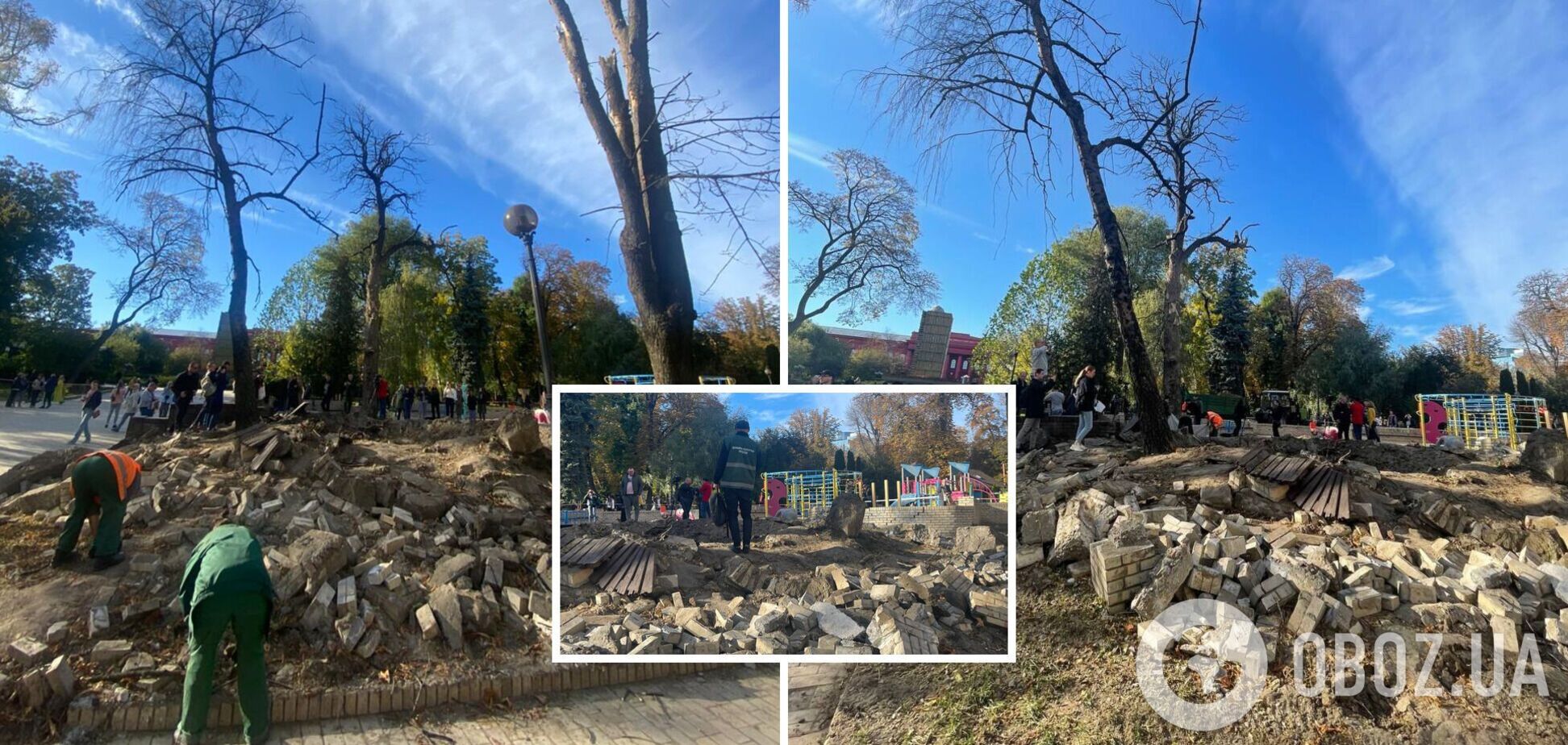 В парке начали работать специалисты 'Київзеленбуду'