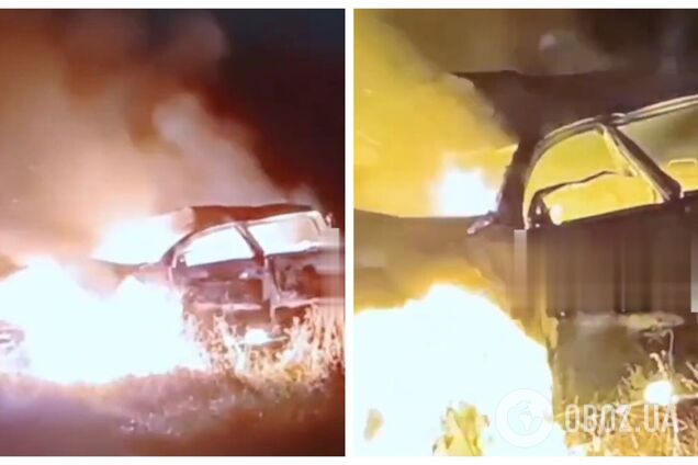 На трасі Бердянськ – Маріуполь підірвалося авто окупантів, є загиблий. Відео