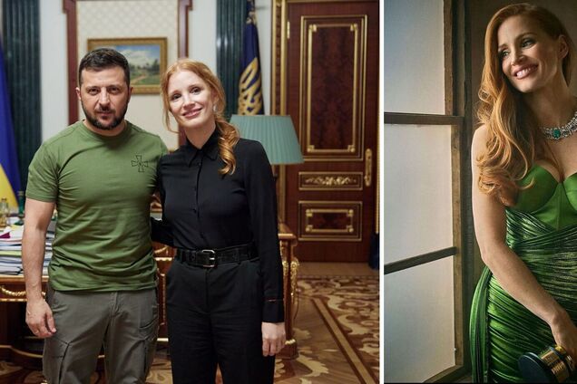 Джессика Честейн рассказала о визите в Украину и встрече с Зеленским: я была счастлива, когда меня пригласили. Видео