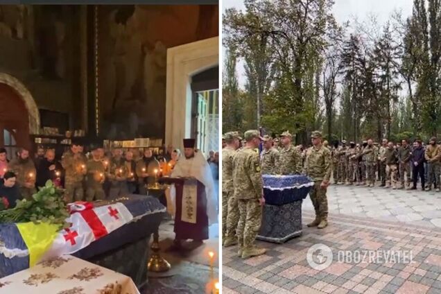 Боровся проти РФ ще з 2008 року: у Києві попрощалися з грузинським добровольцем, який загинув у бою за Україну. Відео