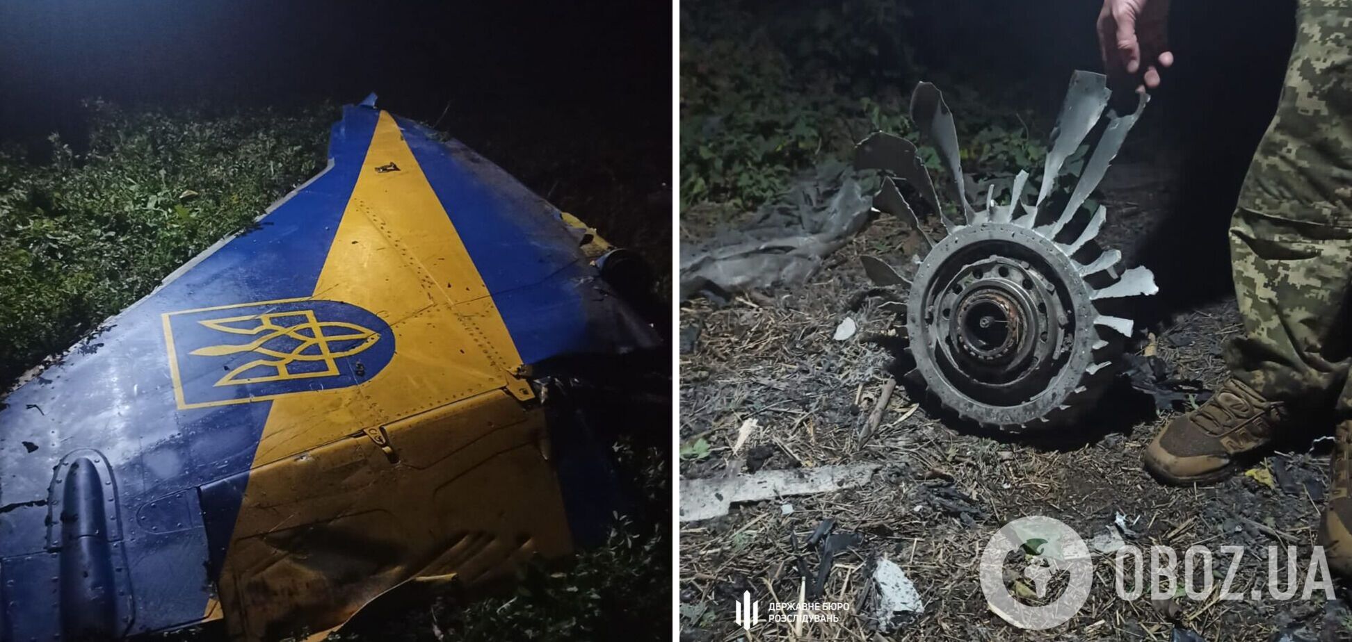 Уламки збитого дрона зачепили кабіну: в ДБР повідомили подробиці падіння військового літака на Вінниччині. Відео