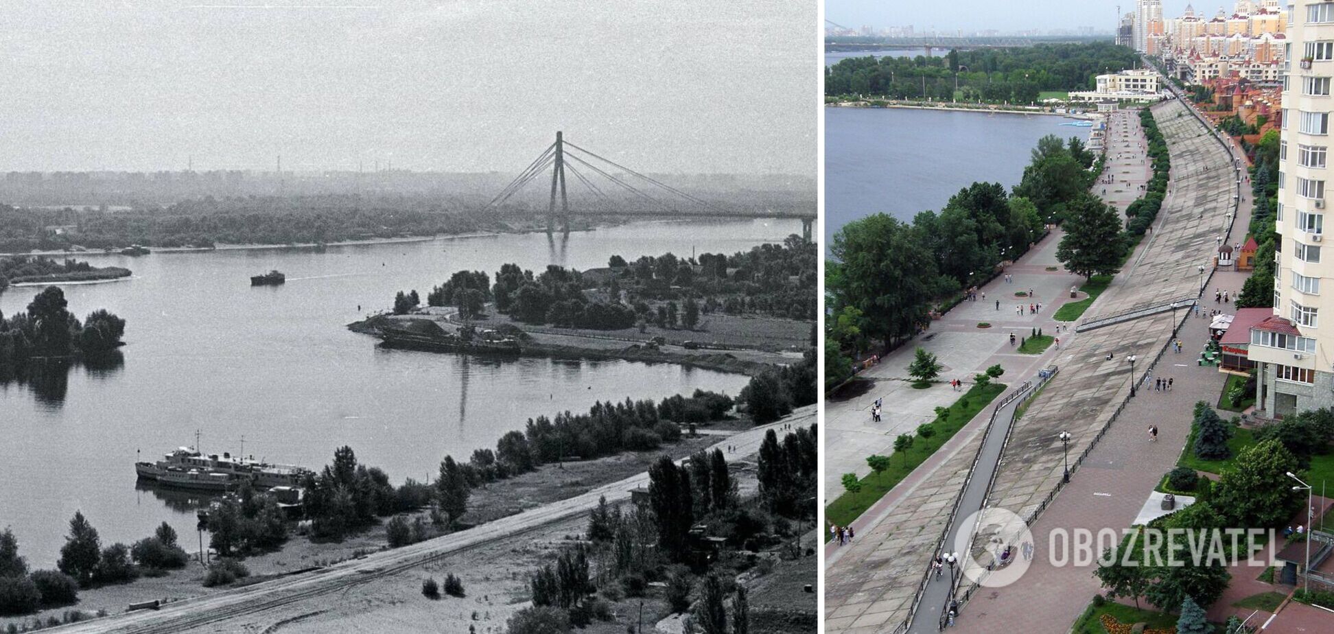 Оболонская наберажная тогда и сегодня