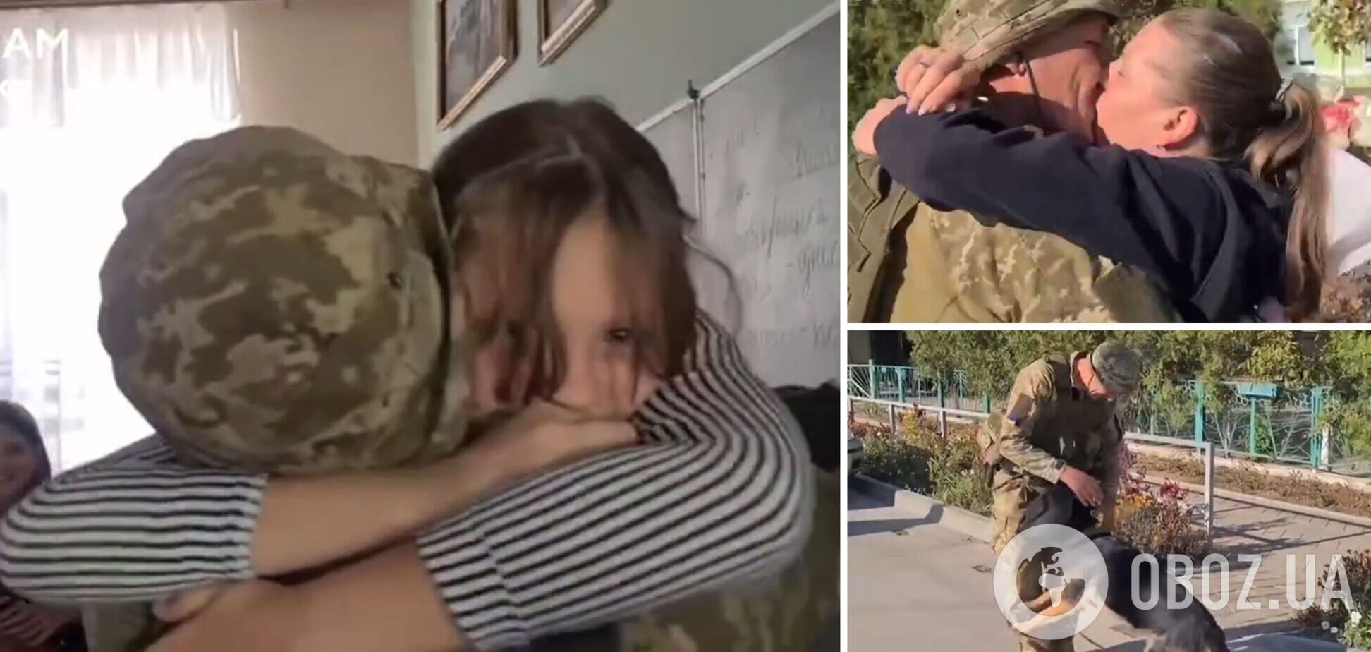 'Дождались своего защитника': сеть растрогали кадры встречи пограничника с женой и дочерью. Видео