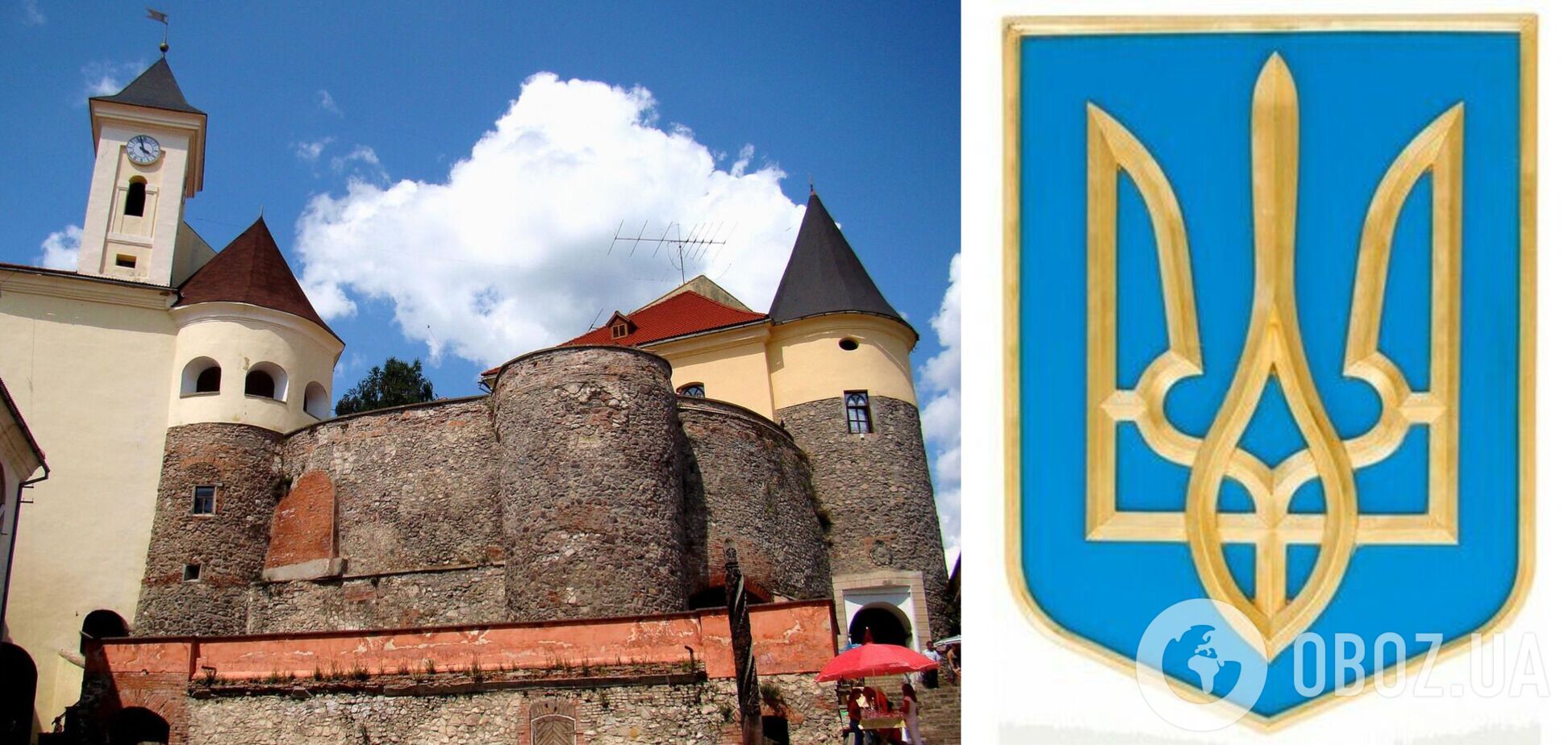 В обществе венгерской культуры Закарпатья раскритиковали решение об установлении герба Украины на постаменте замка 'Паланок'. Фото