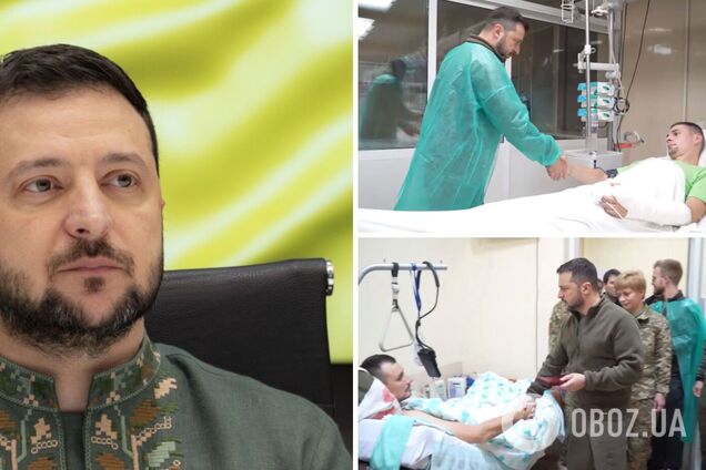 Зеленський відвідав поранених військових у госпіталі: вручив нагороди бійцям і подякував медикам. Відео