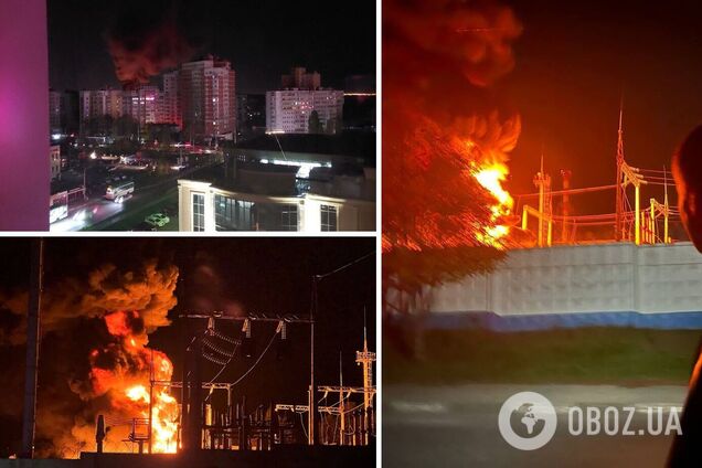 Оккупанты обстреляли Харьков, однако ракеты приземлились в Белгороде: в городе исчез свет и начался пожар. Фото и видео