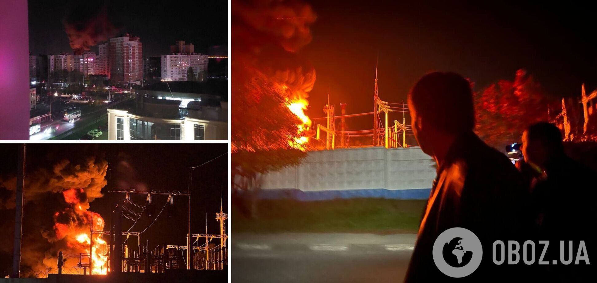Окупанти обстріляли Харків, однак ракети приземлилися у Бєлгороді: в місті зникло світло і почалася пожежа. Фото й відео