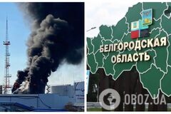 У Бєлгородській області 'бавовна': снаряд поцілив у нафтобазу, спалахнула потужна пожежа. Фото