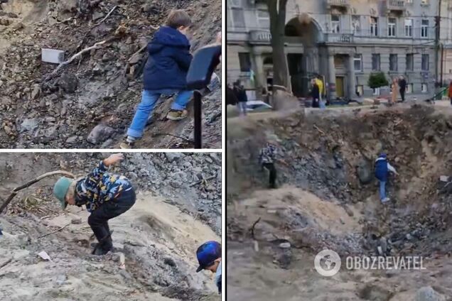 Діти влаштували ігри прямо у вирві від російської ракети