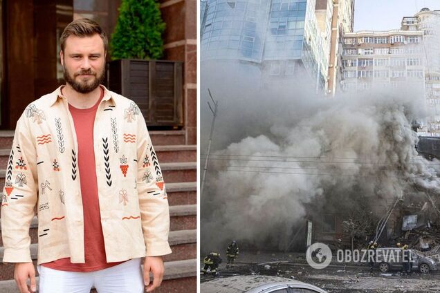 Єгор Гордєєв показав свій будинок, який постраждав внаслідок атаки дронів-камікадзе на Київ. Фото