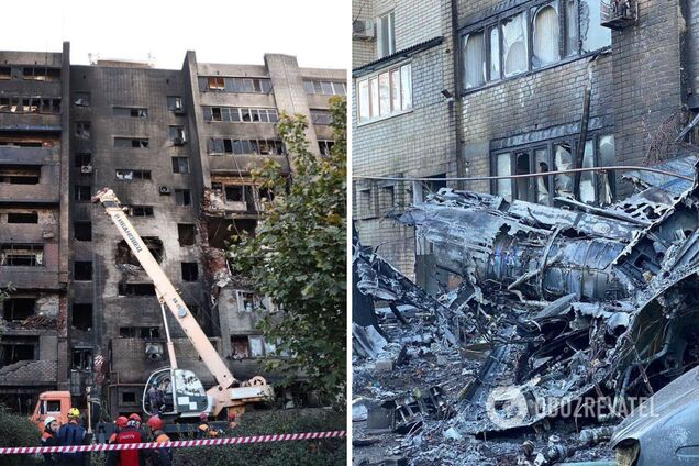 Появились фото дома в российском Ейске, куда накануне врезался истребитель с боекомплектом