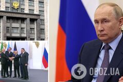Путін вніс на ратифікацію до Держдуми договори про входження в РФ анексованих територій України