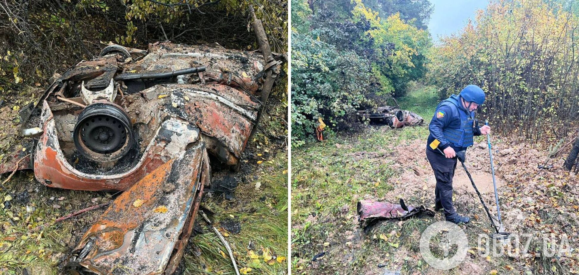 На Черниговщине на мине подорвалось авто с грибниками: погибли четверо. Фото