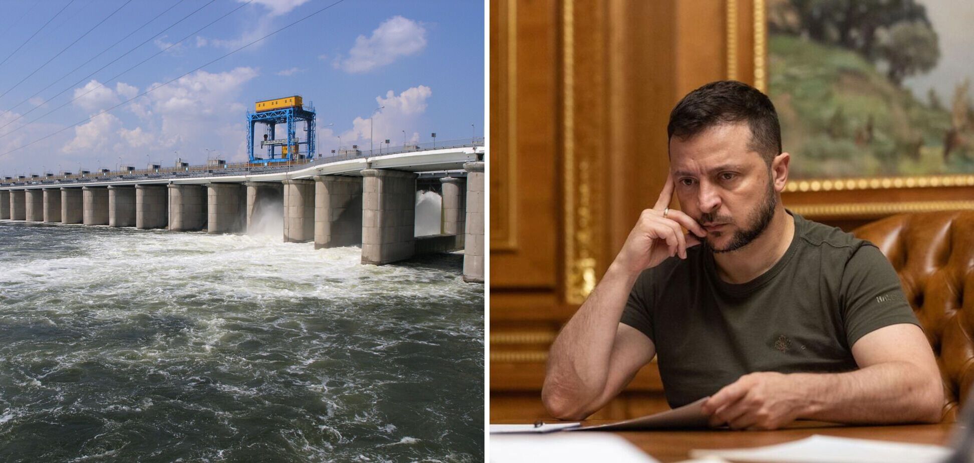 Зеленский призвал не допустить подрыва оккупантами дамбы Каховской ГЭС: мир должен отреагировать уже сейчас
