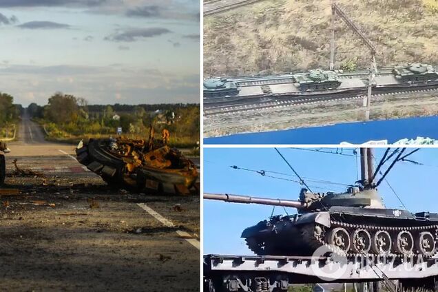 Россия перебрасывает в Украину танки Т-62М 60-х годов: в сентябре враг потерял много техники. Видео