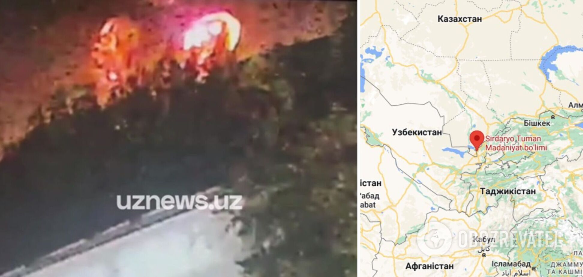 В Узбекистане прогремел мощный взрыв на военном складе: в домах поблизости вылетели стекла. Видео
