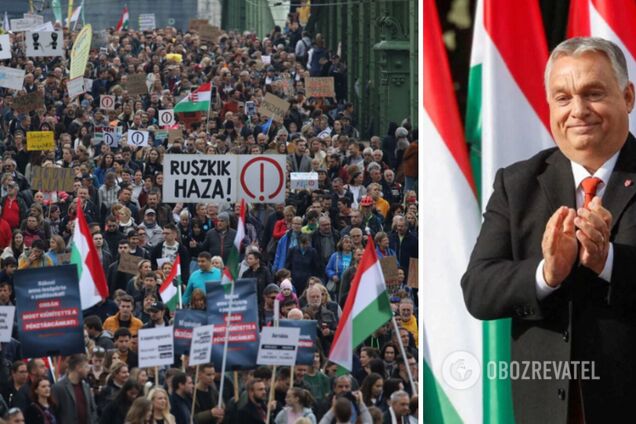 В Угорщині влаштували масштабні протести проти уряду друга Путіна Орбана. Фото
