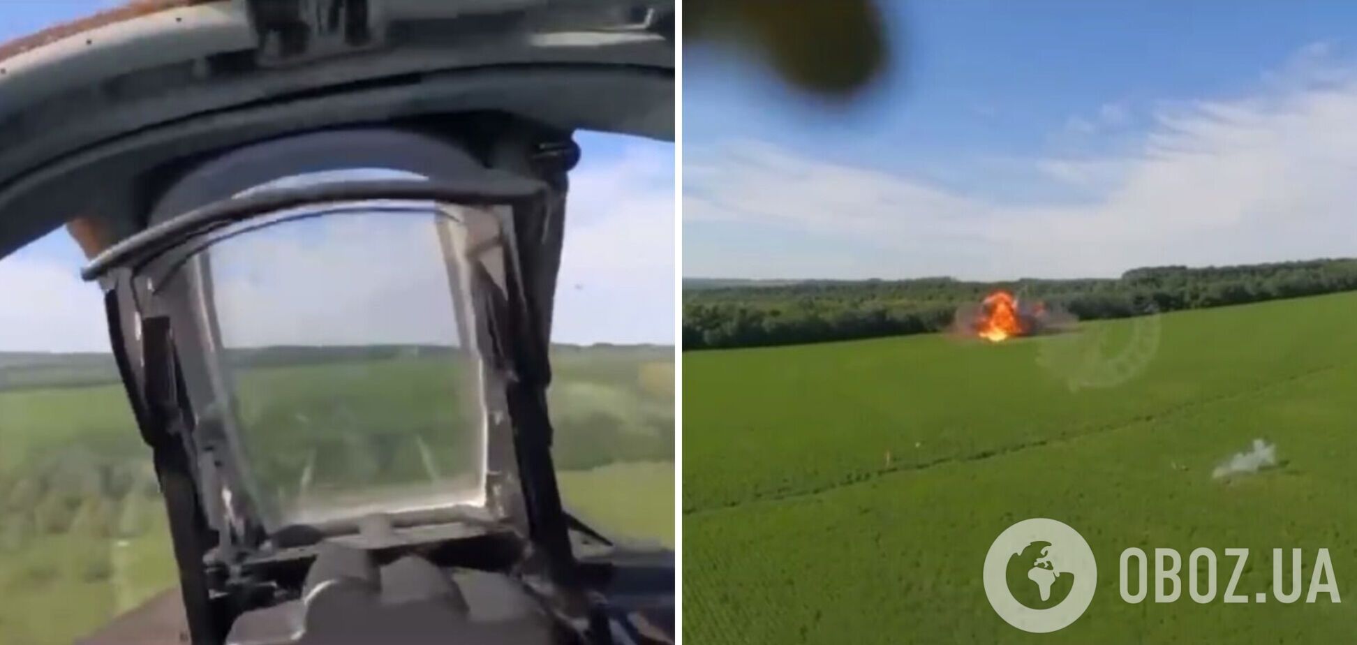 Пілот збитого ЗСУ російського літака зняв відео, як катапультувався