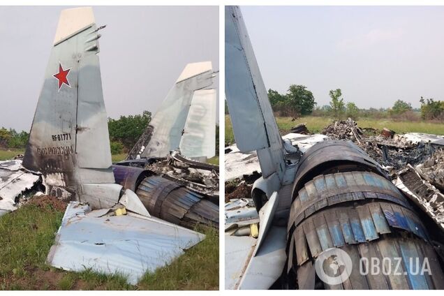 Російський Су-30СМ за $50 млн перетворився на брухт: у мережі показали кадри знищеного на Харківщині винищувача