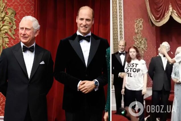 Эко-активисты устроили акцию в Музее Тюссо