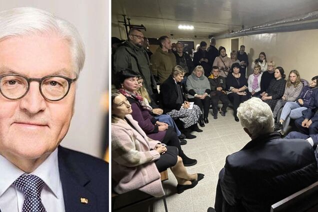 Штайнмаєр під час візиту до України годину просидів у бомбосховищі