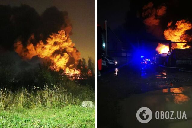 Горить 12 тисяч 'квадратів': під Петербургом спалахнула масштабна пожежа на складах. Фото і відео