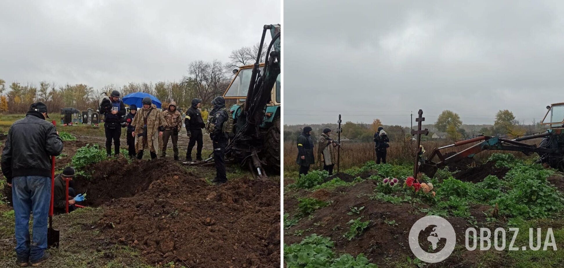 На Харківщині знайшли ще одне поховання українських захисників: у могилі може бути близько 17 загиблих військових. Фото